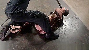 Blindfolded milf gets restrained and punished