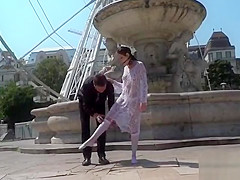 Blindfolded teen 18+ slave made rimming
