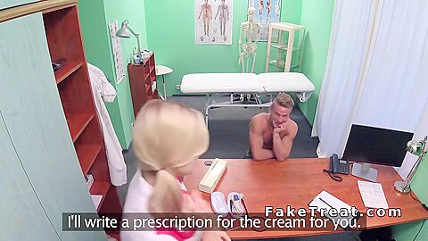 Blonde Doctor Fucks Muscled Patient