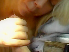 Blonde German Lady With Adores Sucking A Hard Cock - Huge Boobs