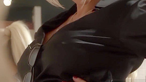 Blonde In The Bathroom Gets Fucked
