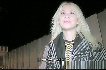 Blonde Russian loves a public fuck