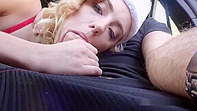 Blonde Santa teen 18+ Fucks Outdoors Pov