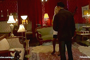 Blonde Shemale Maid Fucking Black Guest