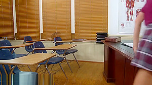 Blonde fucking in the classroom