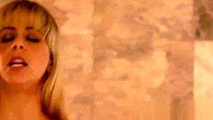 Blonde milf licks pussy