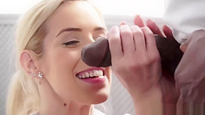 Blonde minx Nesty gets fucked by an old black guy