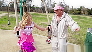 Blonde teen 18+ fucks stepdad