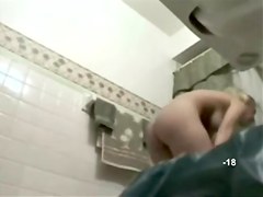 Blondy take a shower