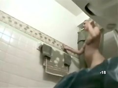 Blondy take a shower