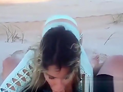 Blowjob Fuck and Facial On The Beach