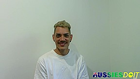 Blue Eyed Australian Gay Beckett Masturbates His Hard Dick