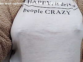 Boobwalk: Walking Braless In See Through Shirt And Stripping Naked During Walk