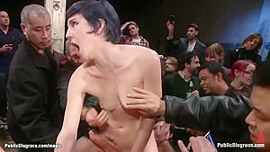 Bound Blonde Gets Fucked In Public