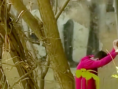Boy with girl fucking in the park