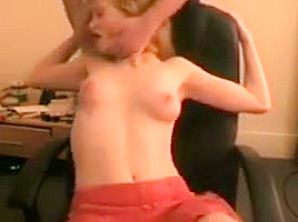 Breast slapping and spanking amateur red dress loves