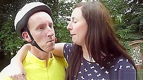 British MILF takes the athletic cyclist home for some ass fucking