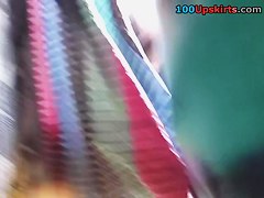 Brown haired honey in bright costume