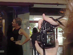 Brunette Euro hottie disgraced at sex expo