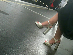 Brunette, Hot Feet In High Heels