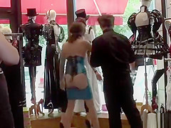 Brunette anal fucked in fetish shop