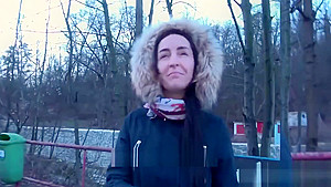 Brunette with nice natural tits