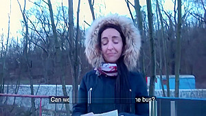 Brunette with nice natural tits