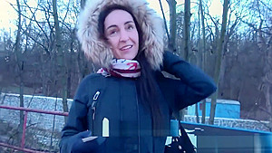 Brunette with nice natural tits