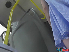 Bubble ass hottie wears thong in upskirt video