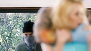 Burglars make hot wifey cuckold in front of her husband