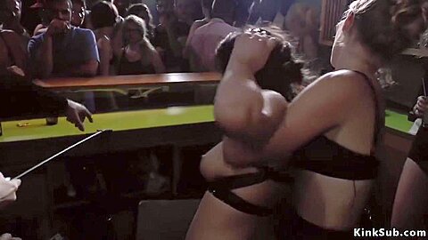 Busty Babe In Crowded Public Bar