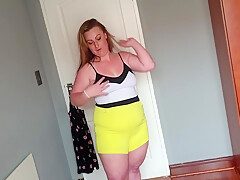 Busty Fat Slut With Big Boobs Trying On Different Clothing