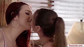 Busty Redhead And Her Horny Roommate Lick Each Others Pussy