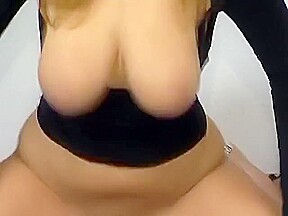 Busty blonde gets cummed on - Inferno Productions
