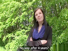 Busty euro tart blows a public agent