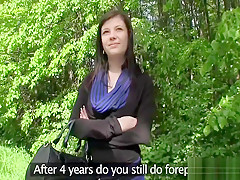 Busty euro tart blows a public agent