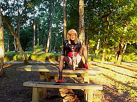 CD Gina Having Fun at the Picnic Site