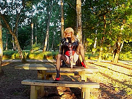 CD Gina Having Fun at the Picnic Site
