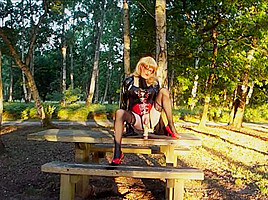 CD Gina Having Fun at the Picnic Site