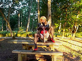 CD Gina Having Fun at the Picnic Site