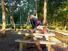 CD Gina Having Fun at the Picnic Site