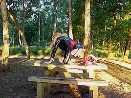 CD Gina Having Fun at the Picnic Site