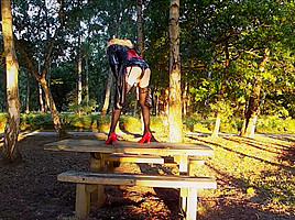 CD Gina Having Fun at the Picnic Site