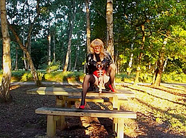 CD Gina Having Fun at the Picnic Site