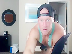 CG69 wearing a jockstrap with suspenders on cam