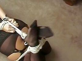 CRYSTAL FROST GIRDLE SALES LADY ROPED AND GAGGED LAST w