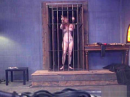 Caged Busty Busty Babe Throated By Dom