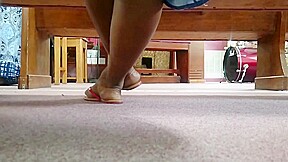 Candid Beautiful Ebony Feet at Church 2