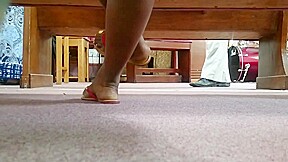 Candid Beautiful Ebony Feet at Church 2
