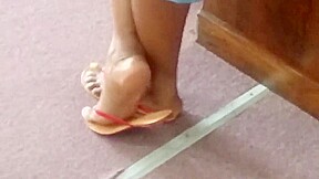 Candid Beautiful Ebony Feet at Church 2